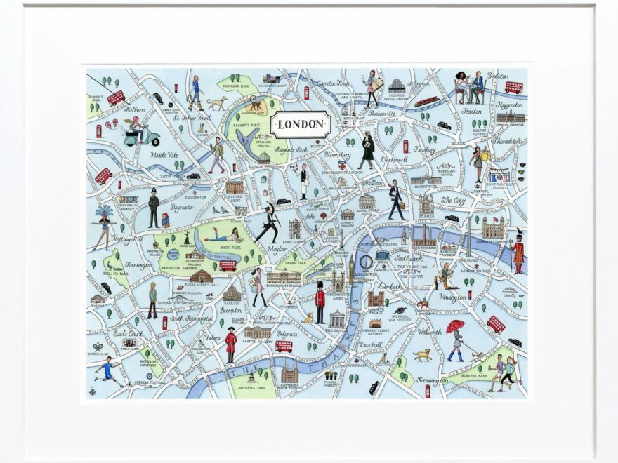 London Map Print Camilla Charnock