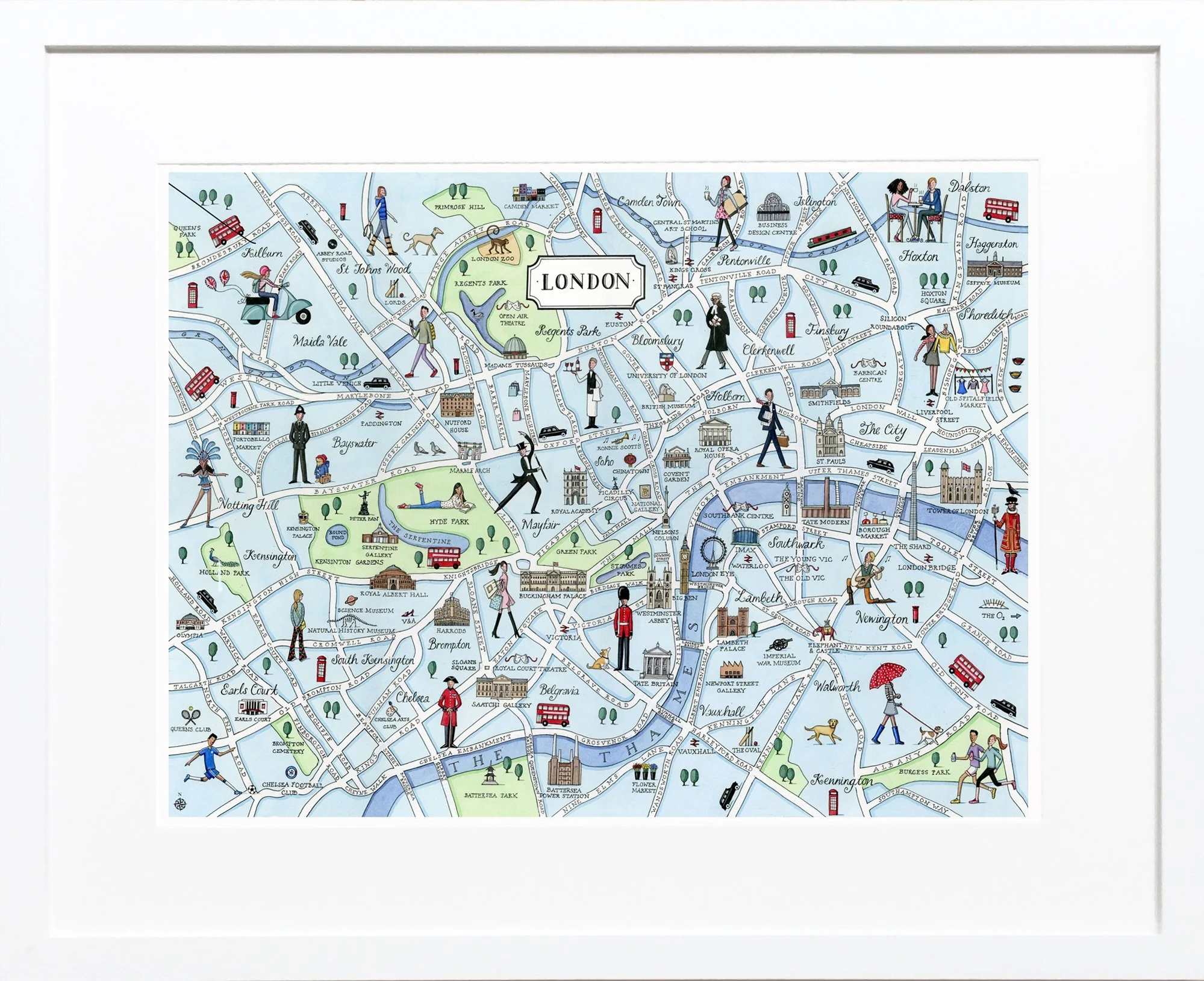 London Map Print Camilla Charnock