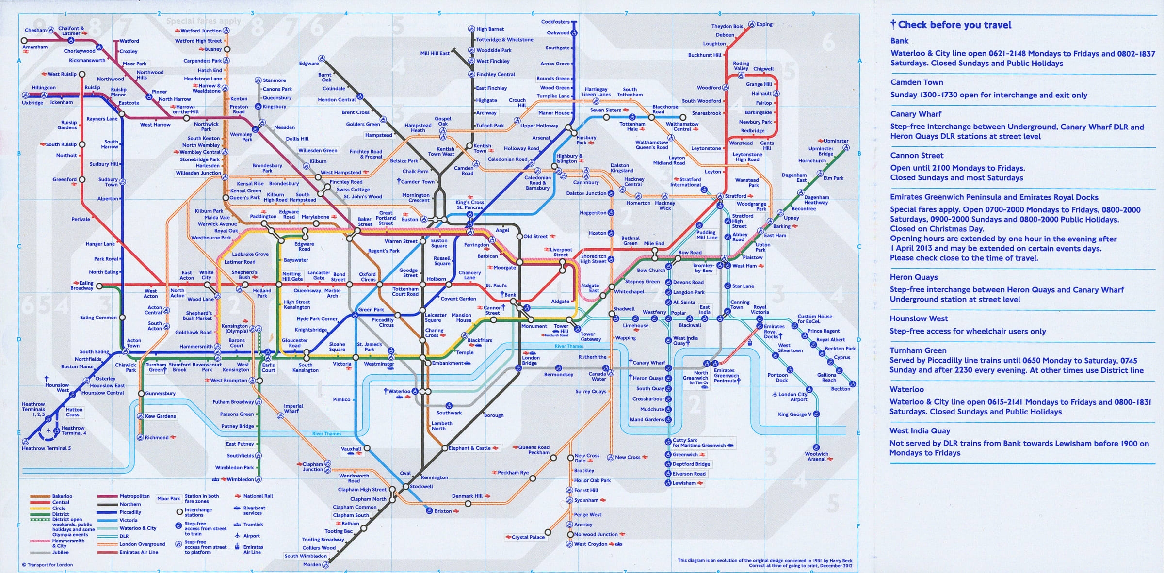 London Underground London Underground Map 2012 The Map House