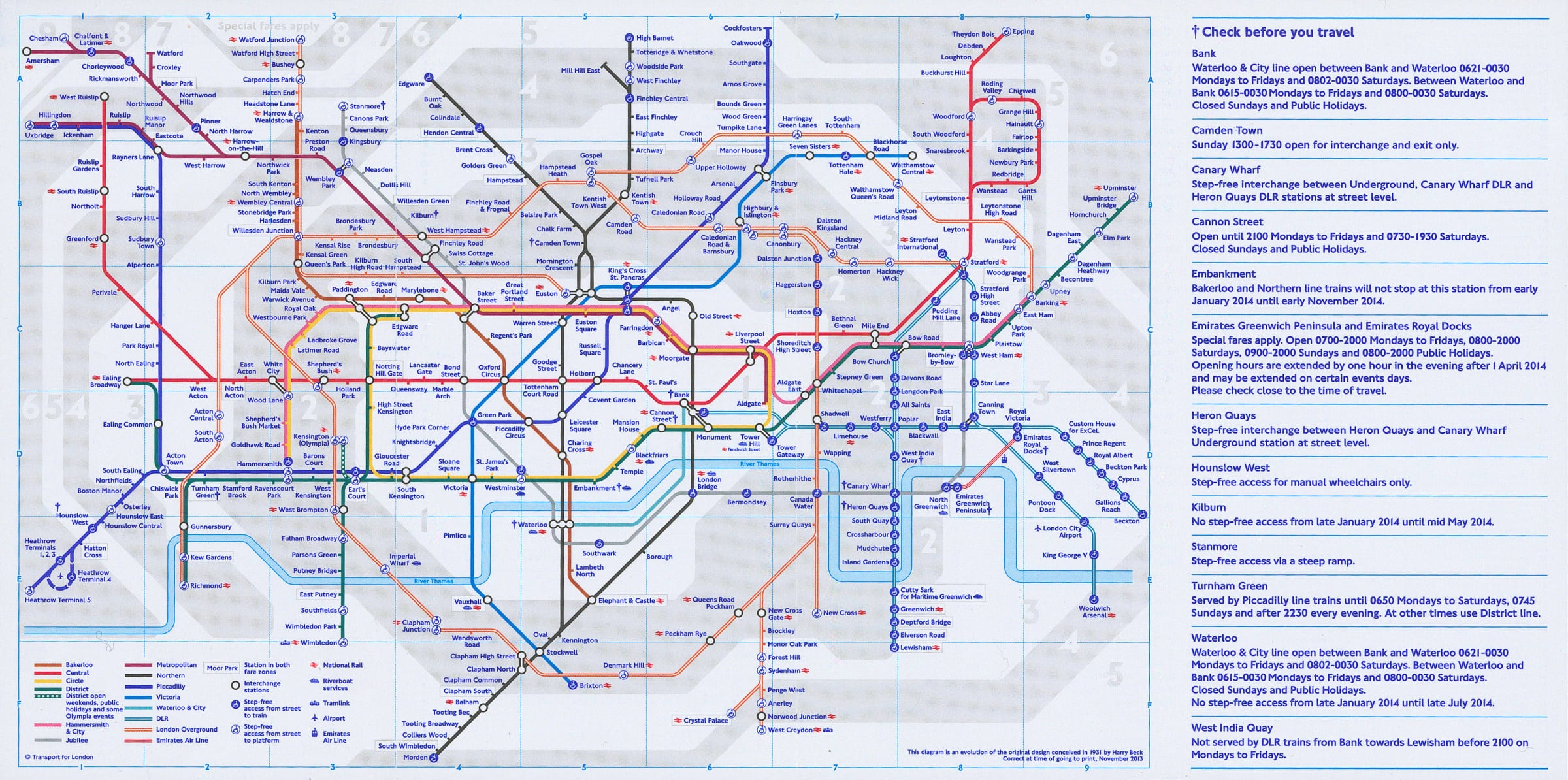 London Underground London Underground Map 2013 The Map House