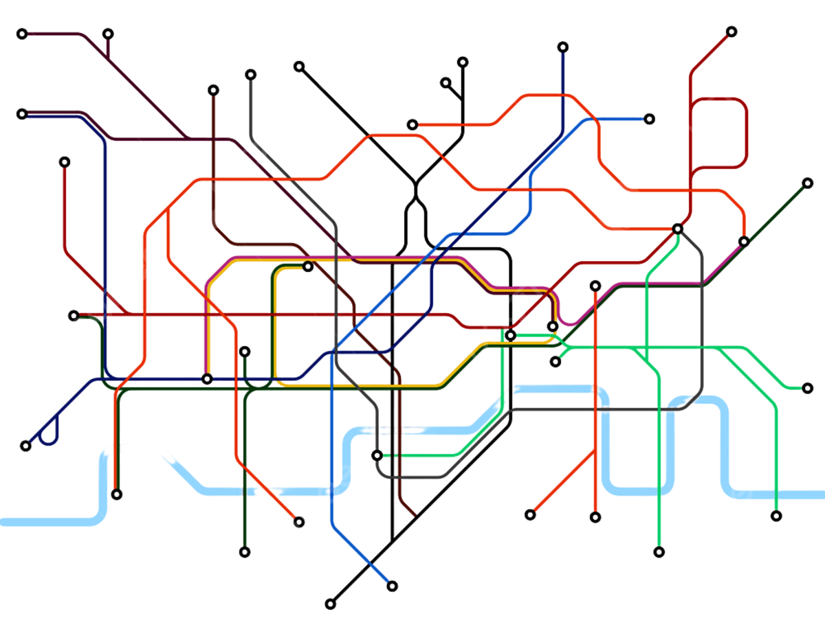 London Underground Map Scheme Subway Line Node Modern PNG And Vector With Transparent Background For Free Download