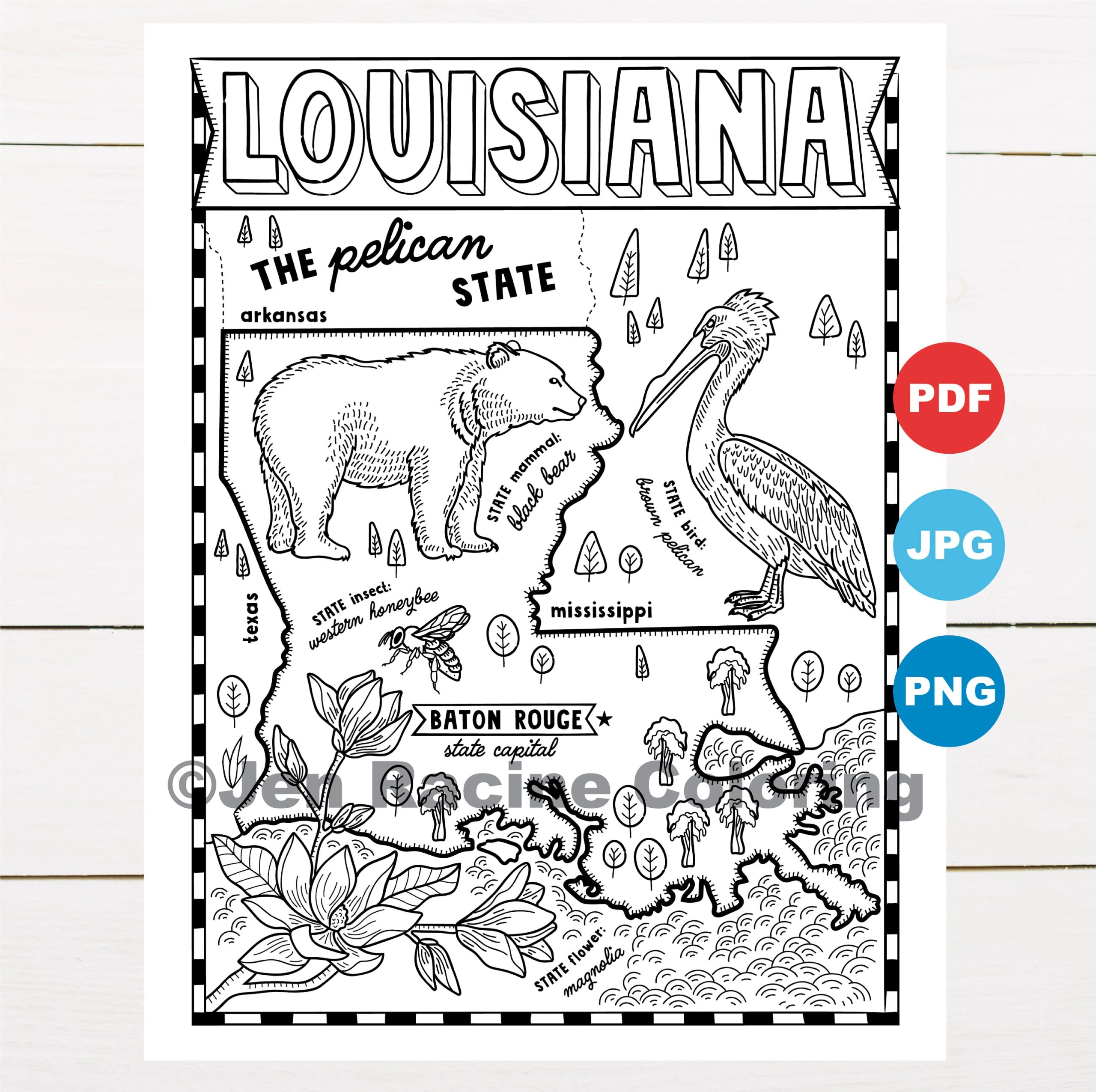 Louisiana Coloring Page United States State Map Wildlife State Symbols Flowers Coloring Pages Etsy Louisiana Coloring Page United States State Map Wildlife State Symbols Flowers Coloring Pages Etsy