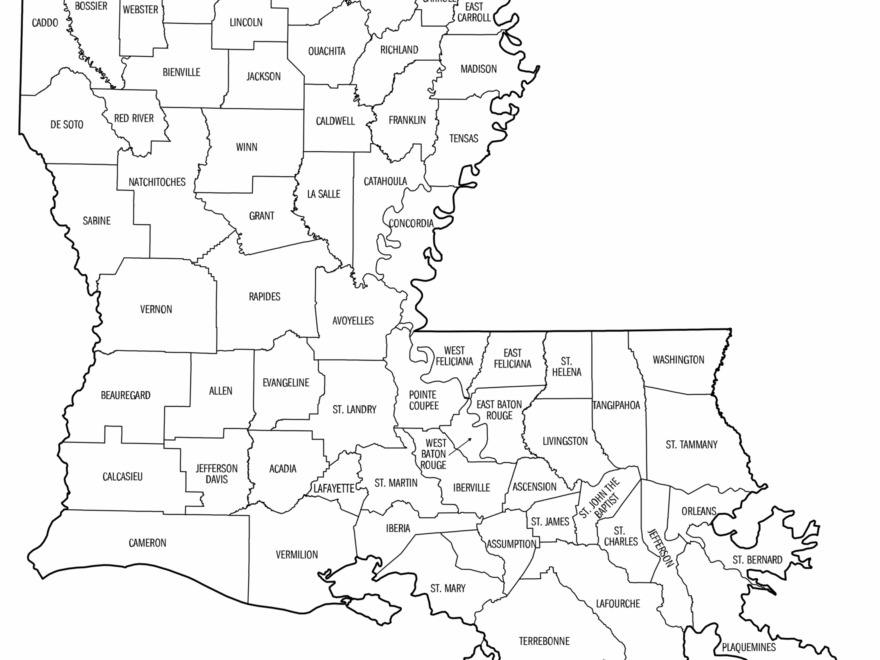 Louisiana County Map Printable State Map With County Lines Free Printables Monograms Design Tools Patterns DIY Projects