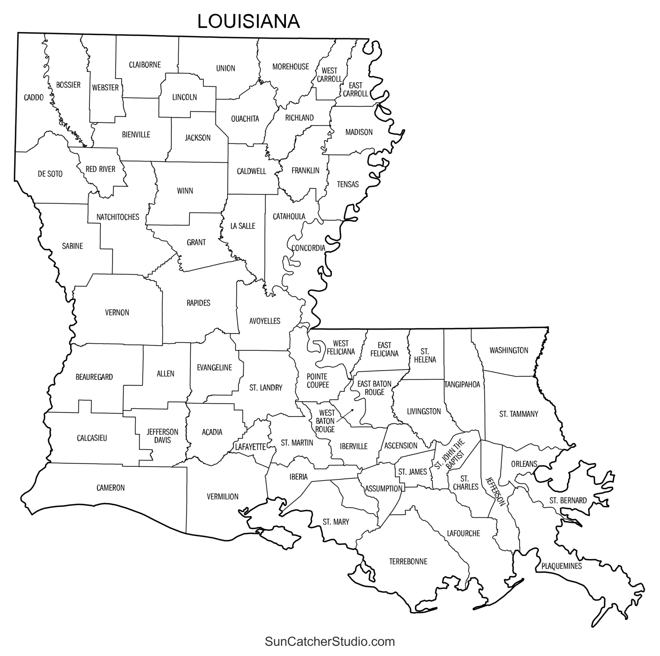 Louisiana County Map Printable State Map With County Lines Free Printables Monograms Design Tools Patterns DIY Projects Louisiana County Map Printable State Map With County Lines Free Printables Monograms Design Tools Patterns DIY Projects