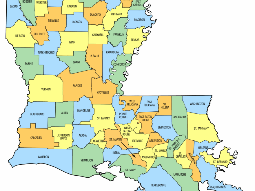 Louisiana County Map Printable State Map With County Lines Free Printables Monograms Design Tools Patterns DIY Projects