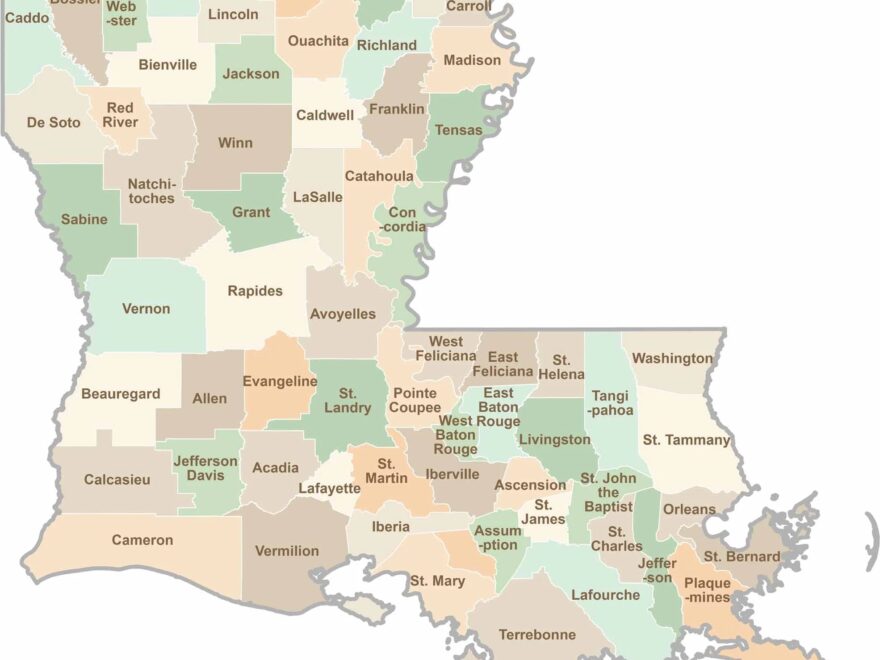 Louisiana Parish Map US County Maps