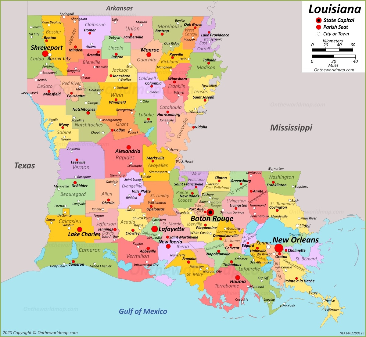 Louisiana State Map USA Maps Of Louisiana LA 
