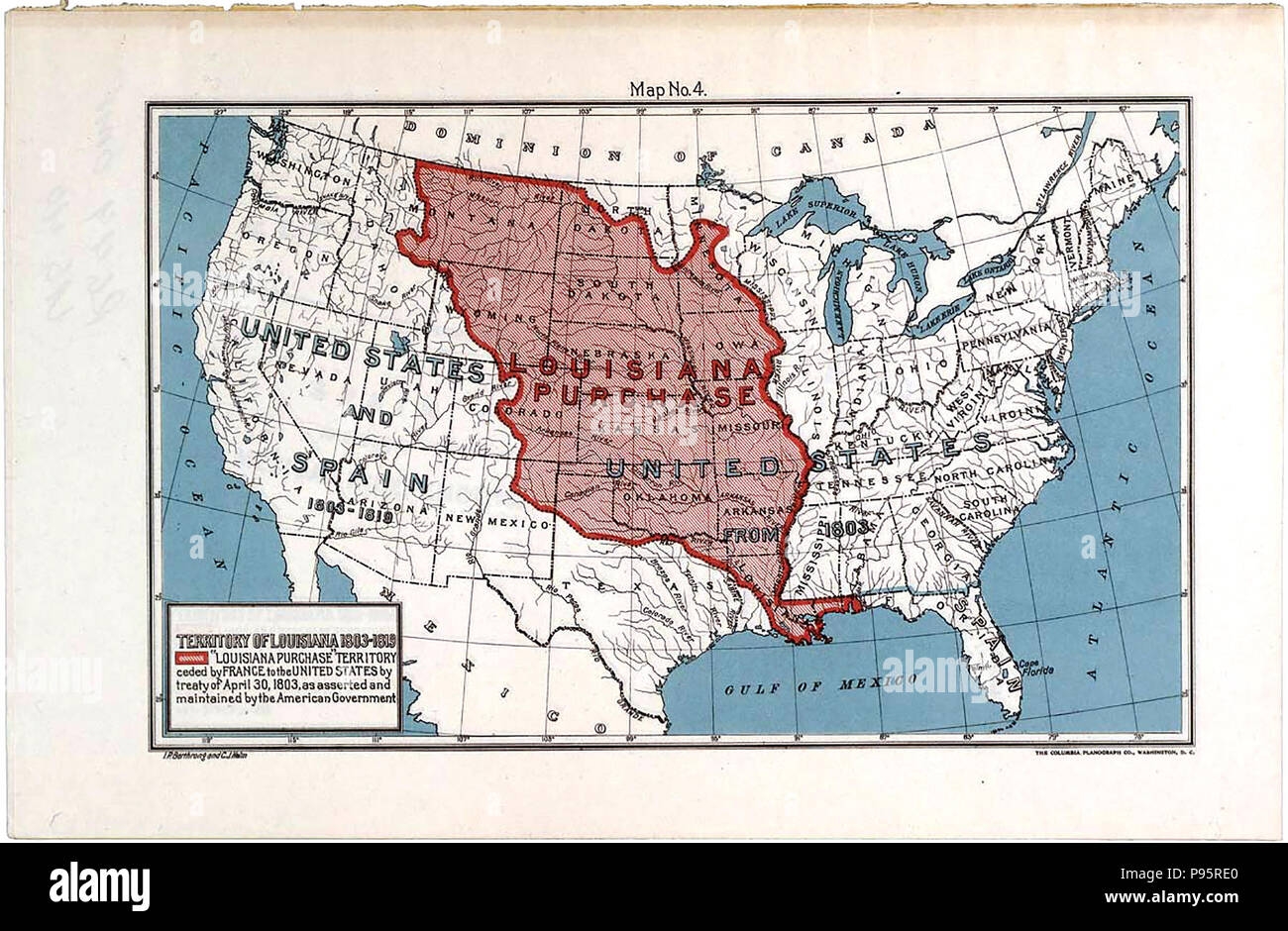 Louisiana Purchase Outline Map Printable