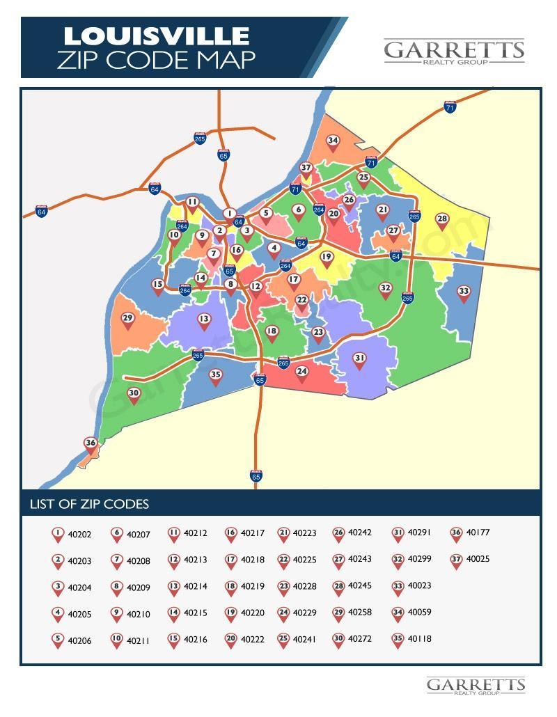 Kentucky Zip Code Map Printable