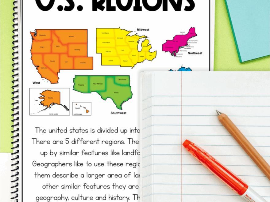 Low Prep 5 Regions Of The United States Activities Priceless Ponderings