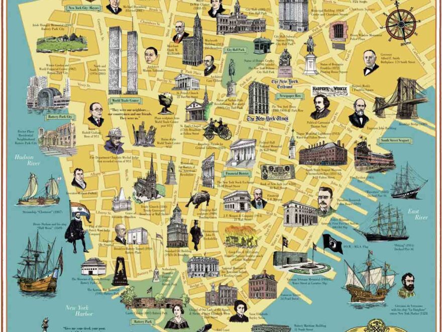 Lower Manhattan A History Map Ephemera Press