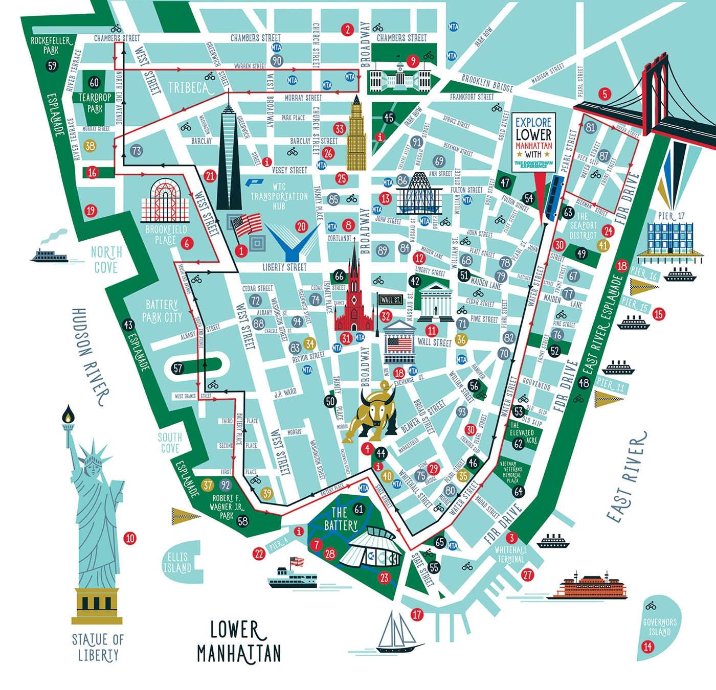LOWER MANHATTAN MAP Mike Mullan