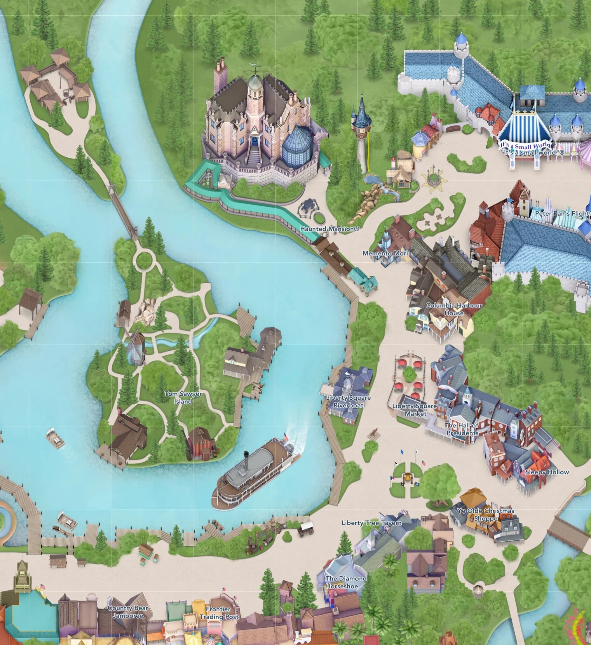 Aesthetic Printable Magic Kingdom Map