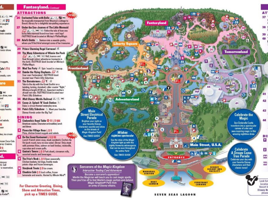 Magic Kingdom Park Map Walt Disney World Worksheets Library
