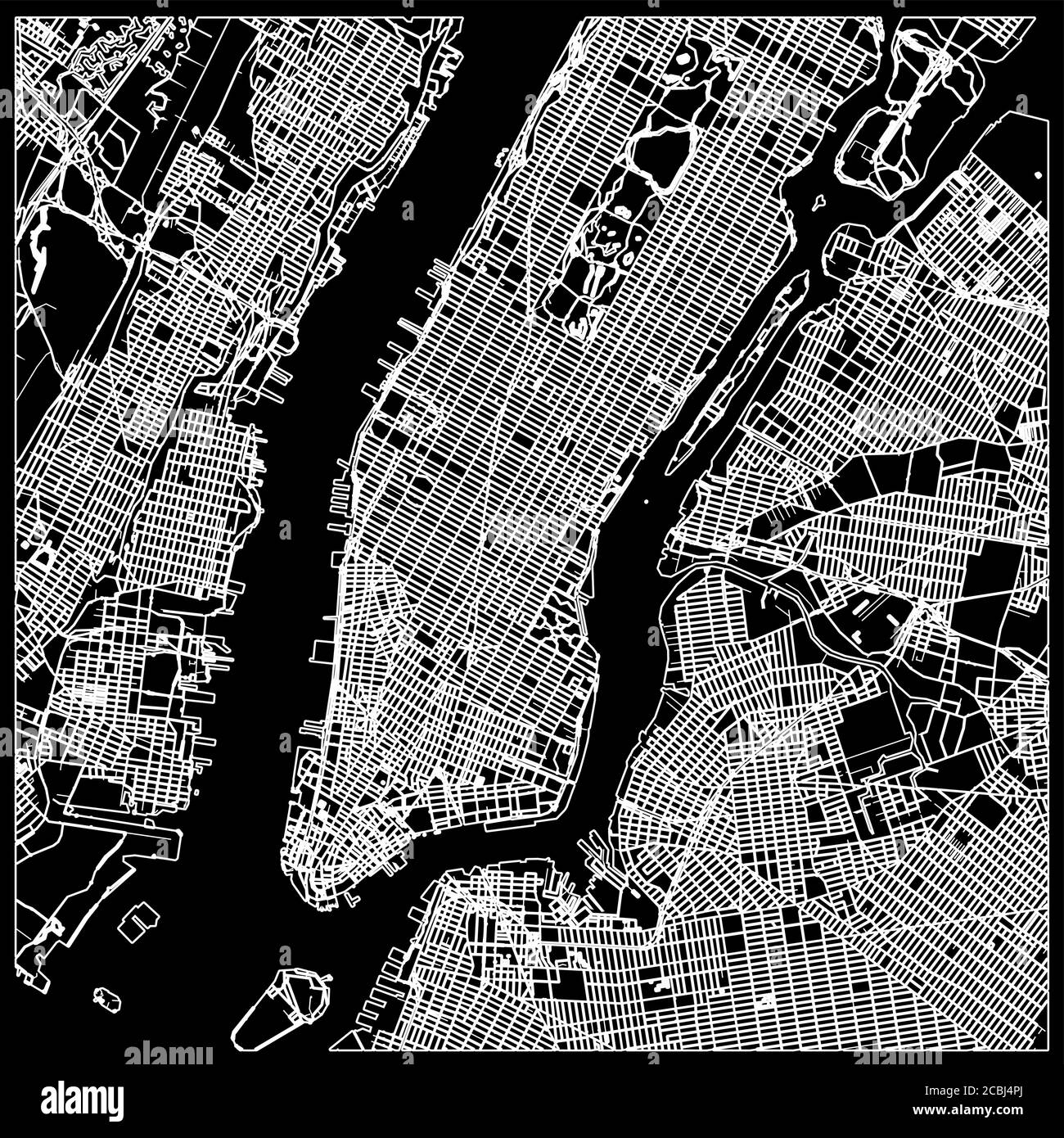 Manhattan Map Printable Black And White