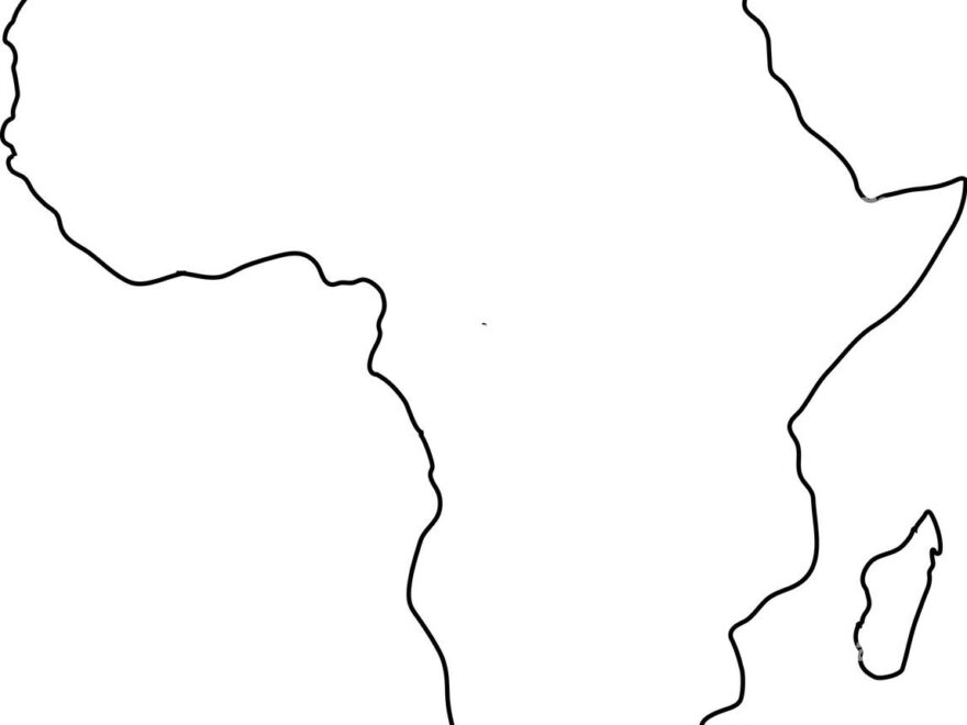 Map Africa Outline Continent Black And White Stock Photos Images Alamy