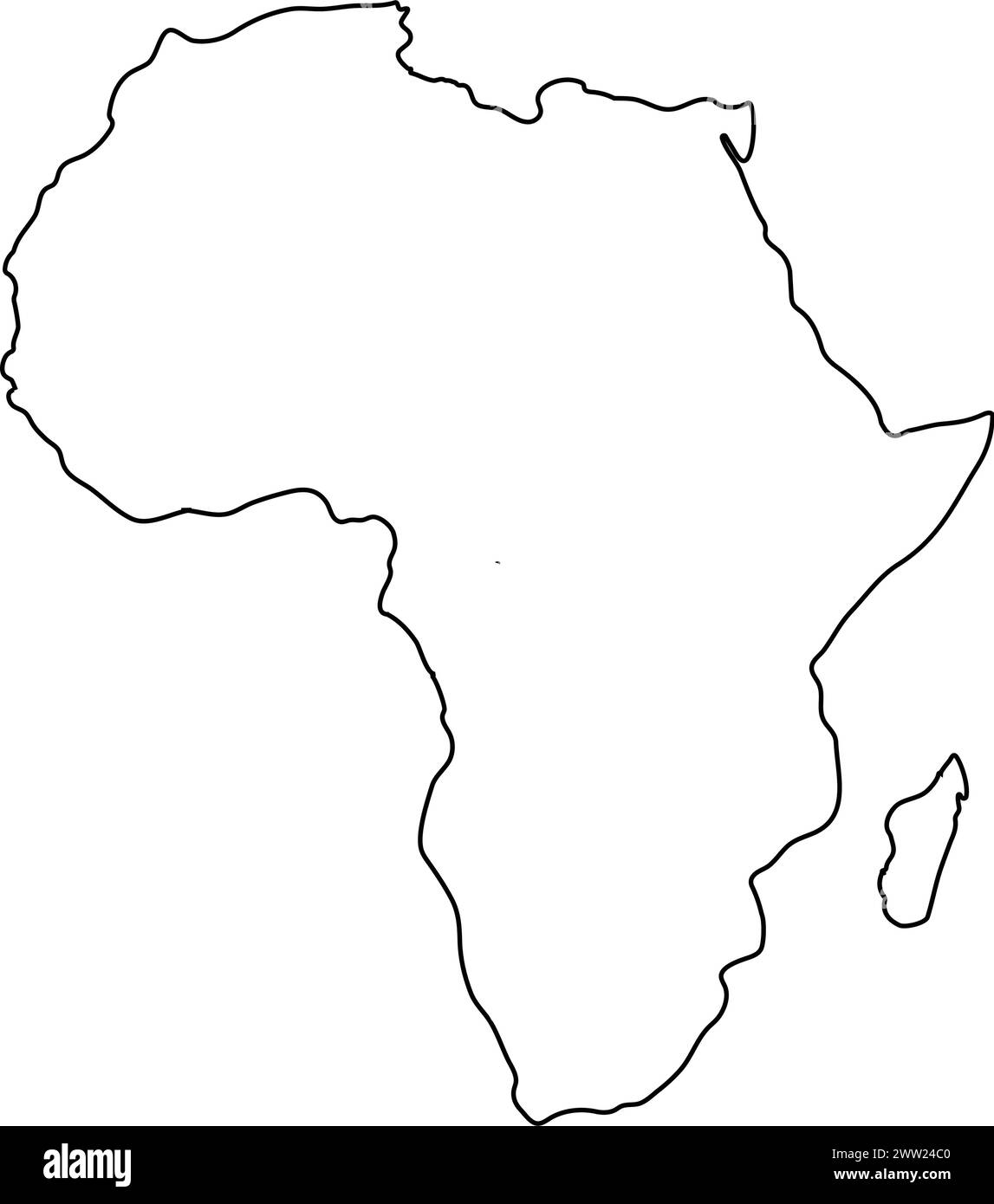 Map Africa Outline Continent Black And White Stock Photos Images Alamy