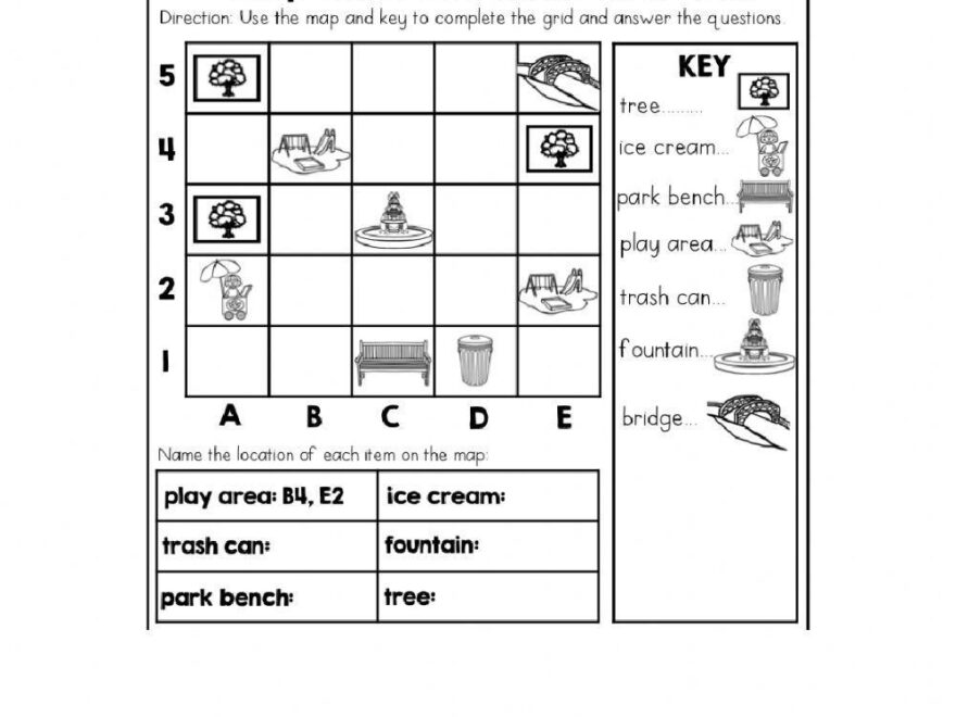 Map Grid Worksheet Live Worksheets Worksheets Library