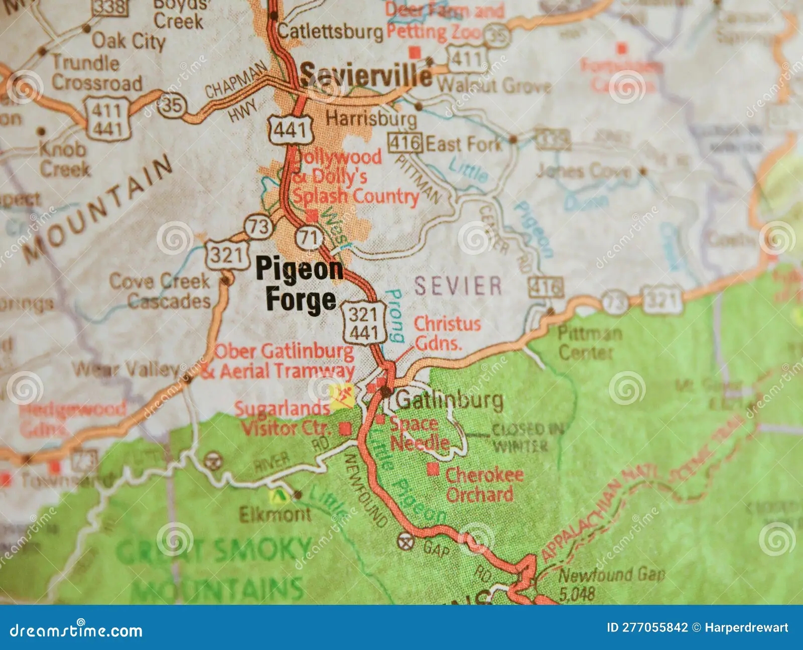 Printable Map Of Pigeion Forge Strip Printable Map Of Pigeion Forge Strip