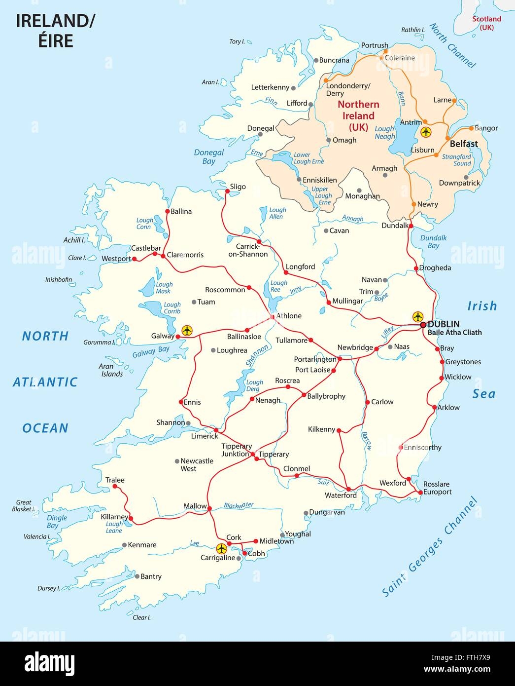 Map Ireland Hi res Stock Photography And Images Alamy