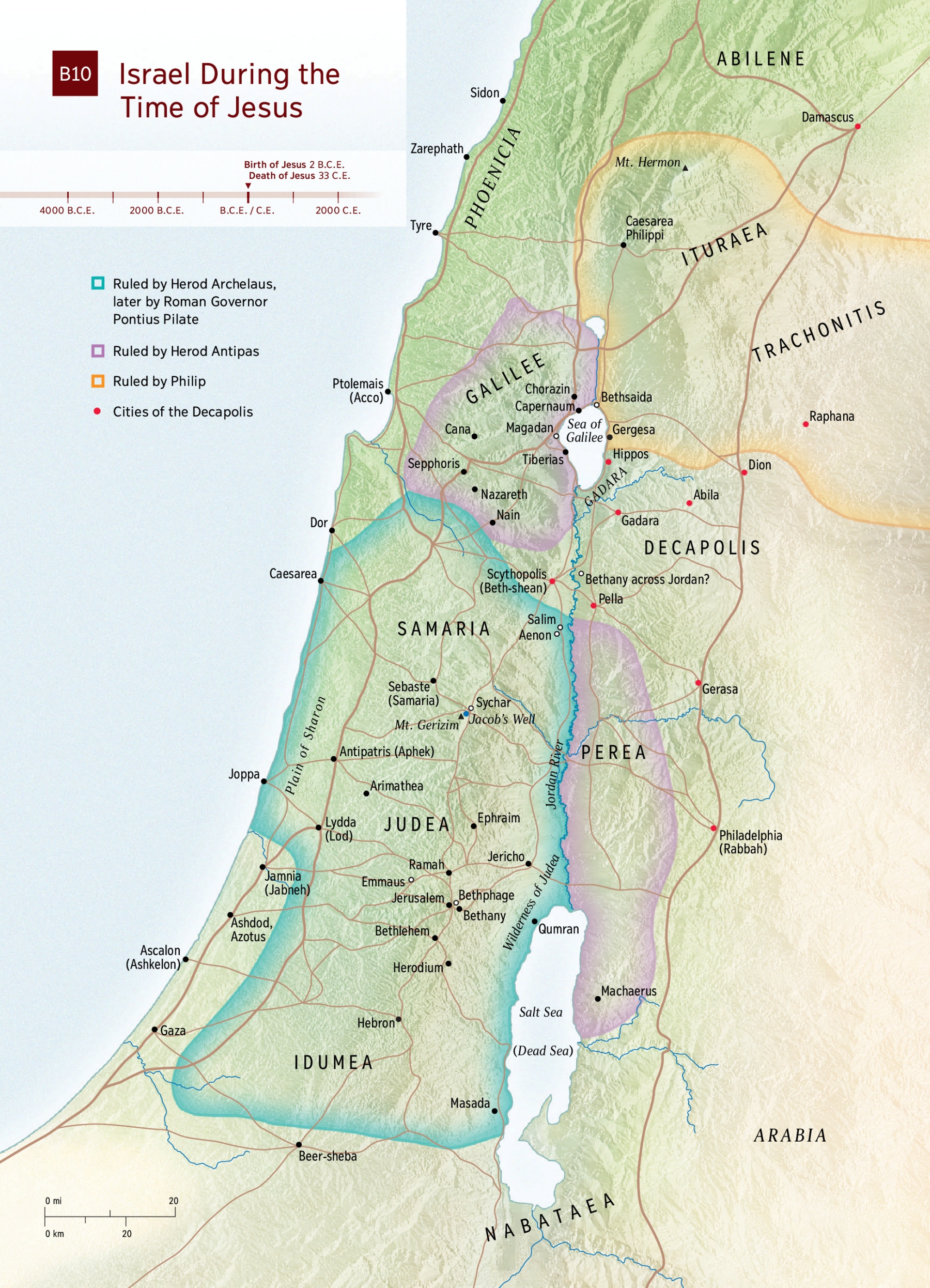 Printable Map Of Biblical Israel Printable Map Of Biblical Israel