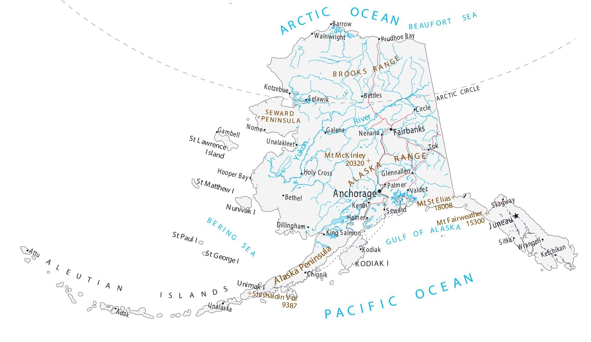 Alaska Road Map Printable