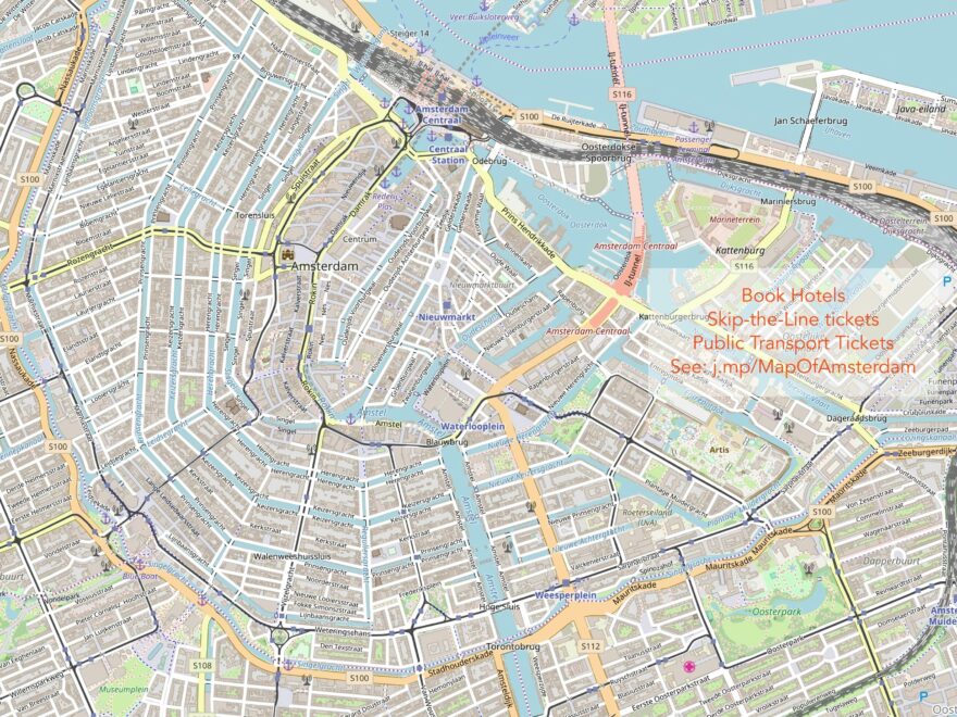 Map Of Amsterdam Amsterdam Tourist Information
