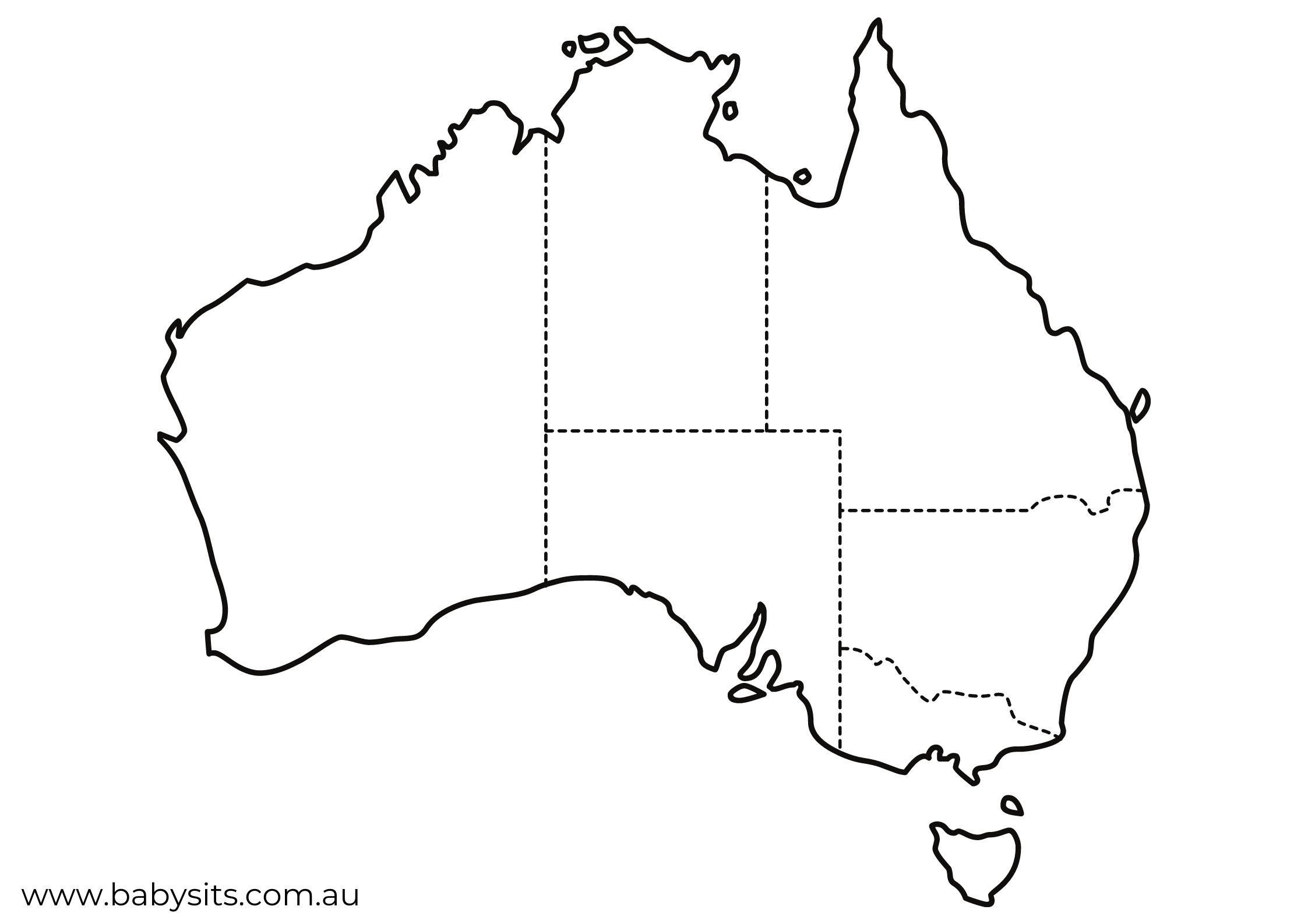 A4 Map Of Australia Printable