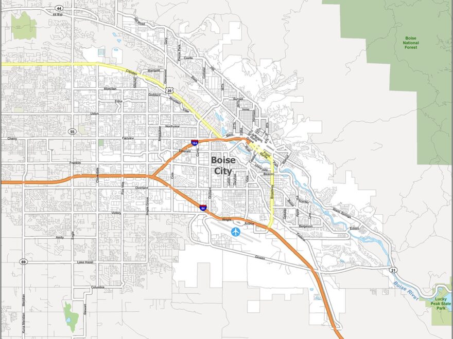 Map Of Boise Idaho GIS Geography