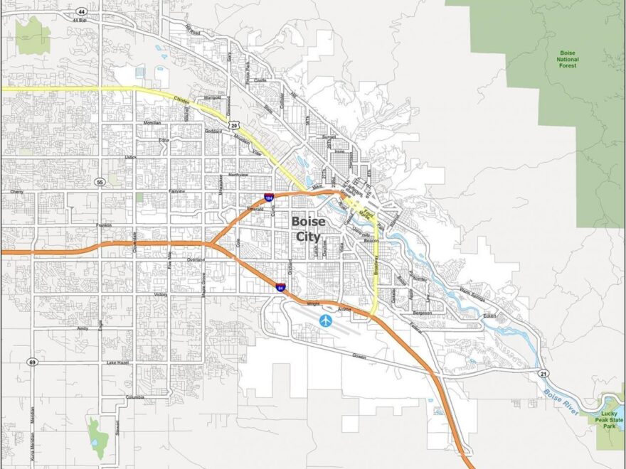 Map Of Boise Idaho GIS Geography