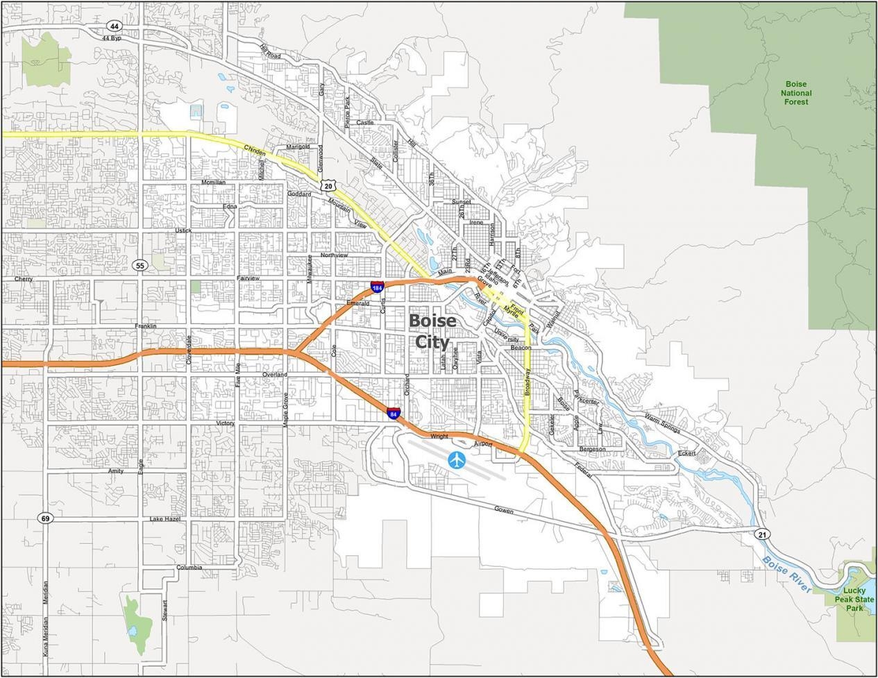 Map Of Boise Idaho GIS Geography