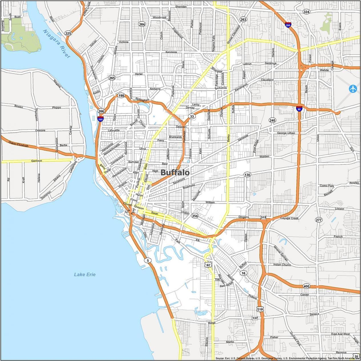 Map Of Buffalo New York GIS Geography