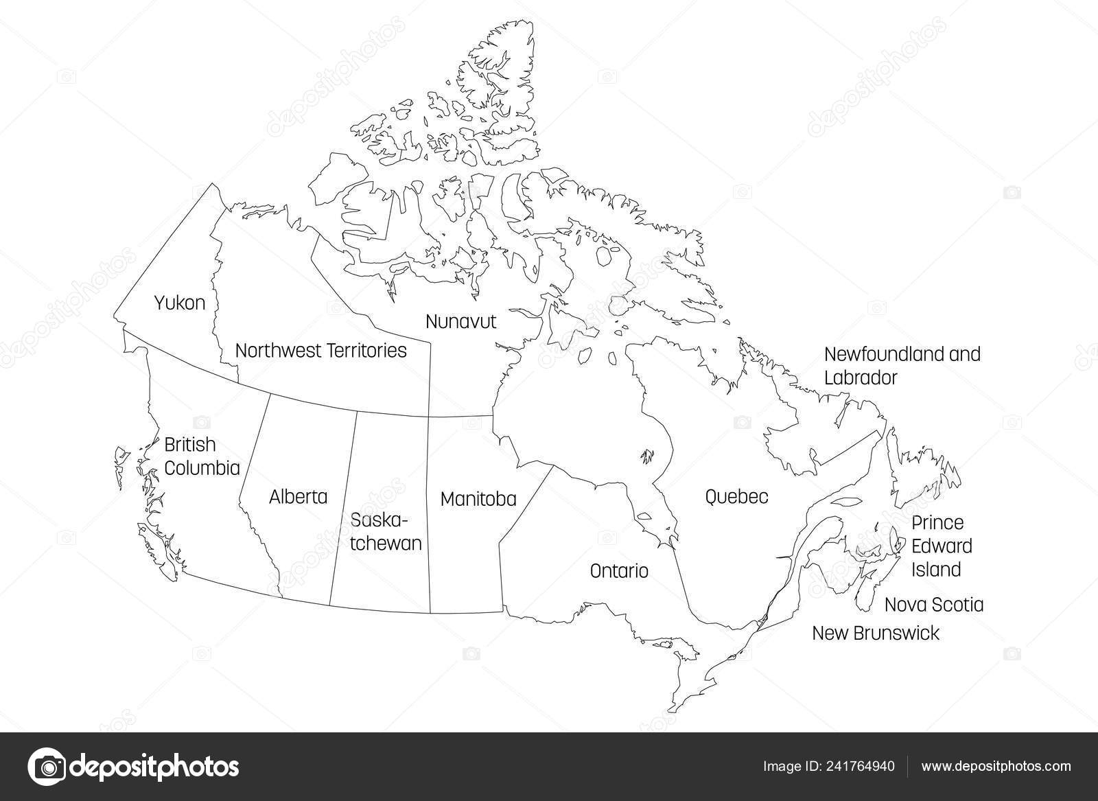 Map Of Canada Template Printable
