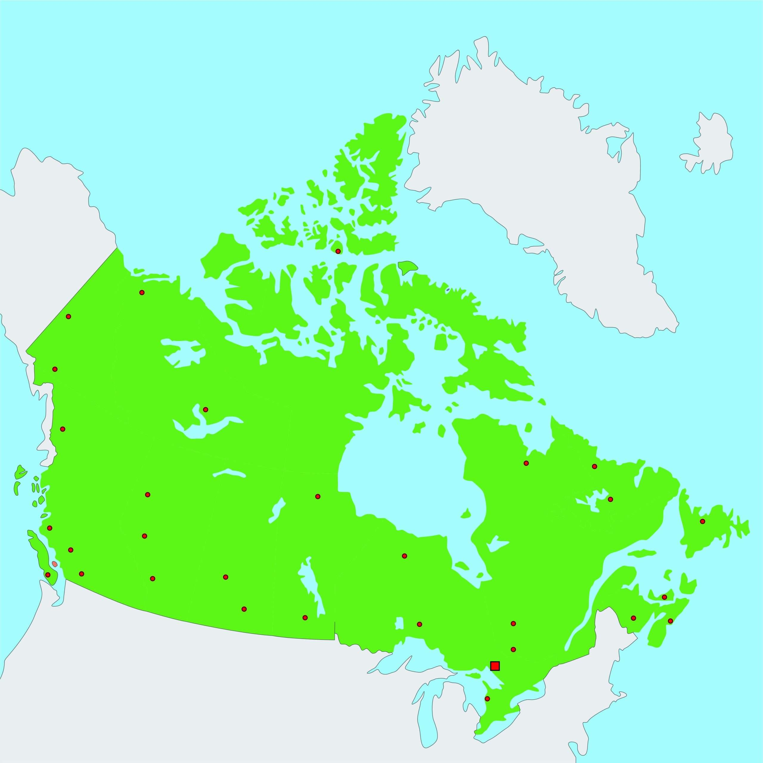 Map Of Canada Printable Color