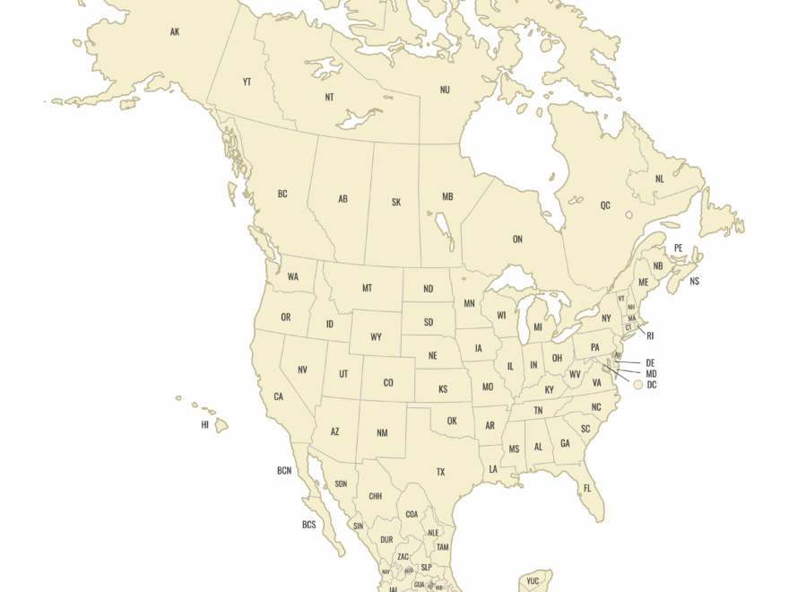 Map Of Canada USA And Mexico Ultimaps