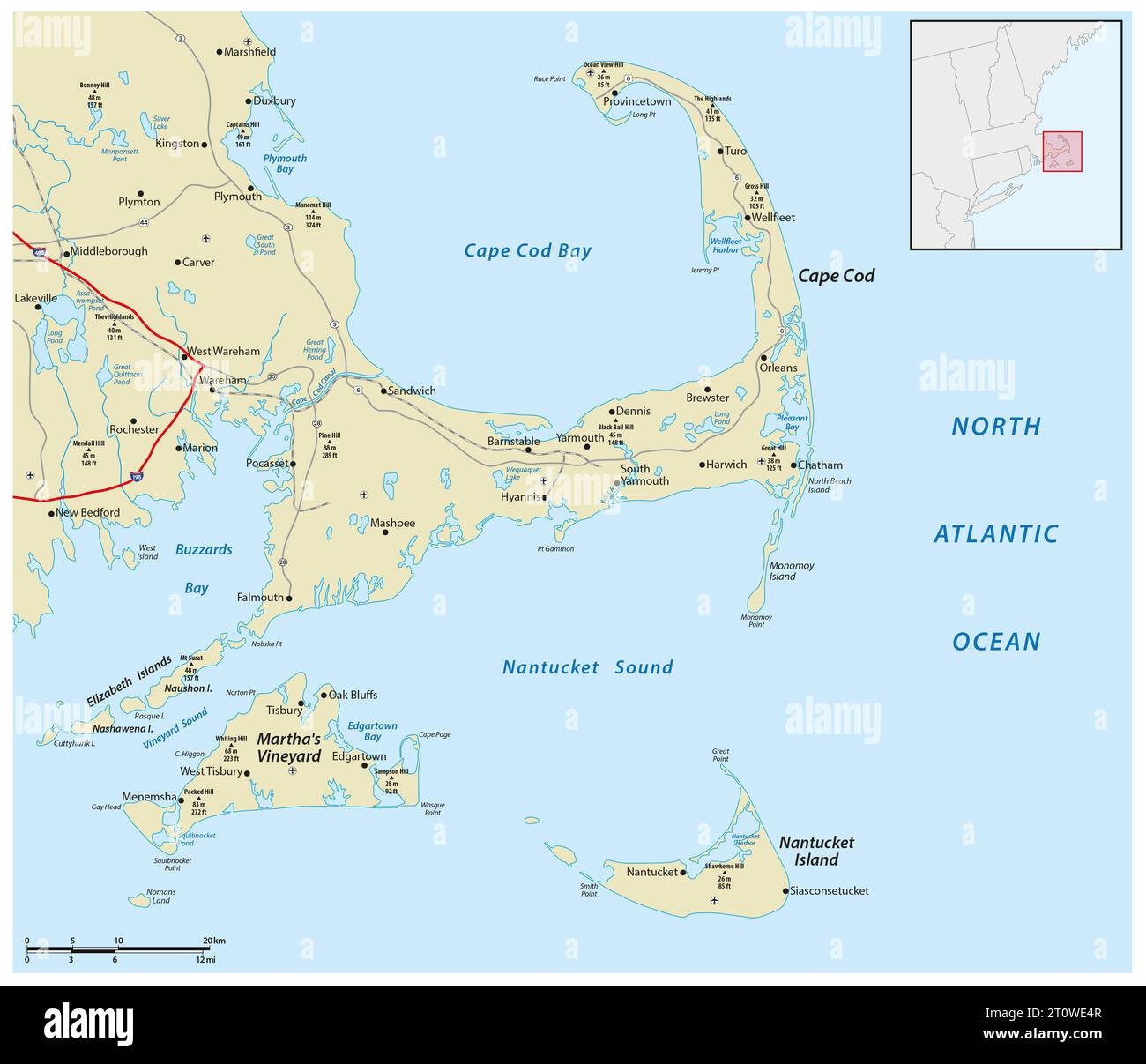 Map Of Cape Cod Hi res Stock Photography And Images Alamy Map Of Cape Cod Hi res Stock Photography And Images Alamy