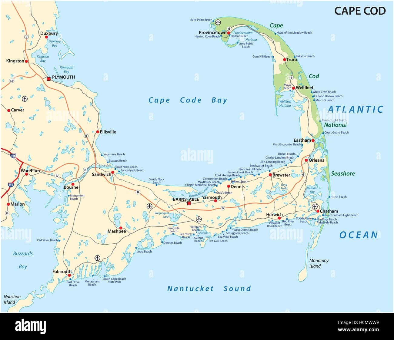 Cape Cod Map Printable