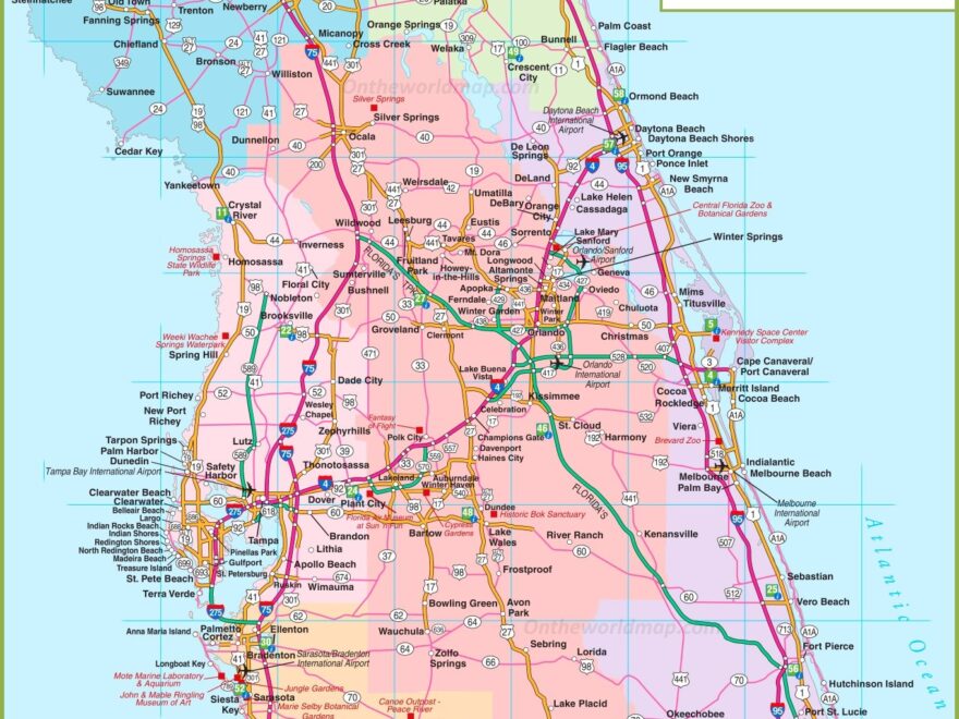 Map Of Central Florida Ontheworldmap