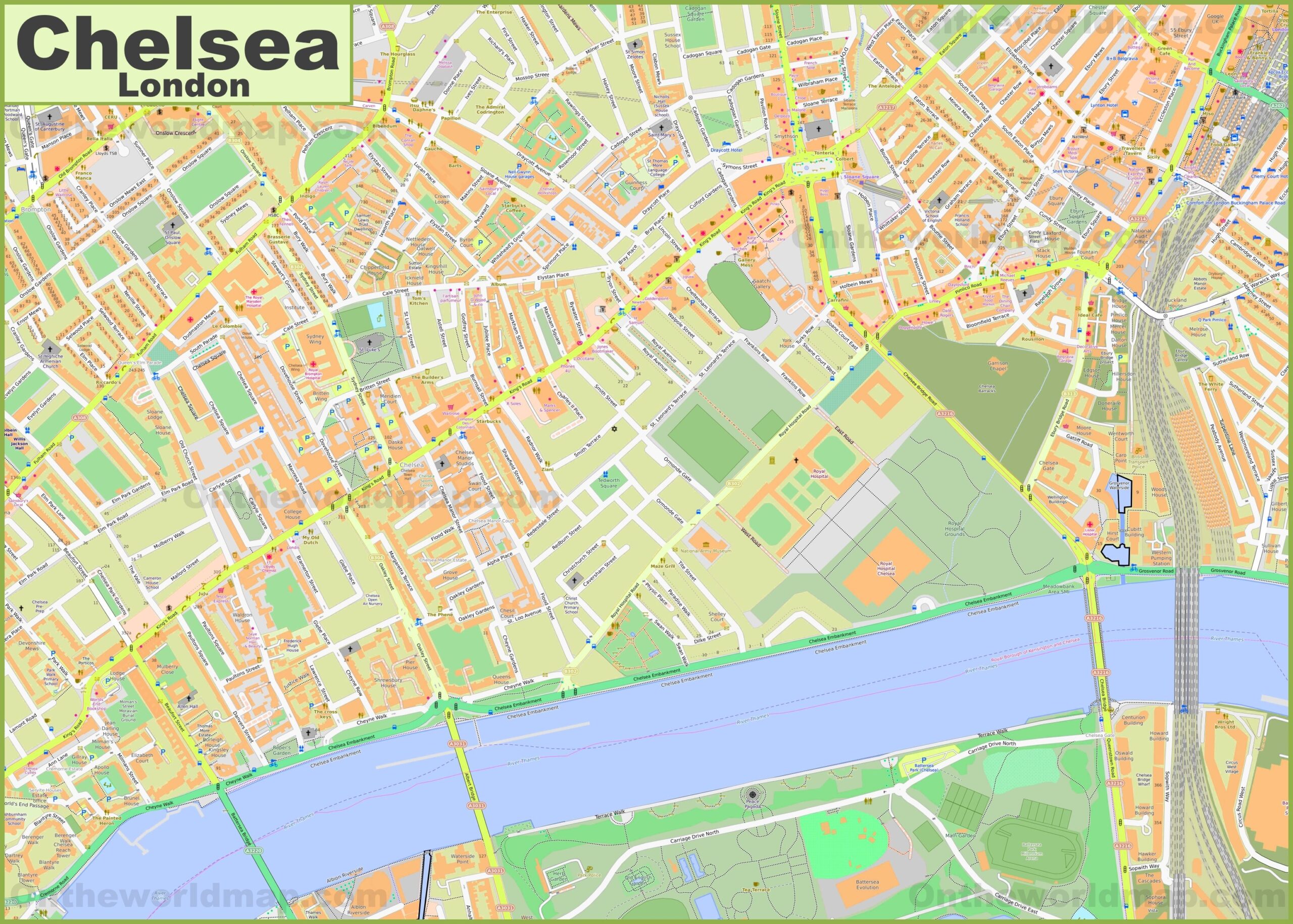 Map Of Chelsea London Ontheworldmap