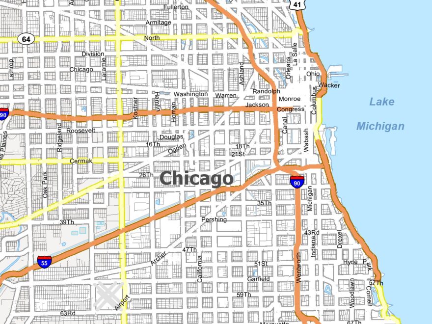 Map Of Chicago Illinois GIS Geography