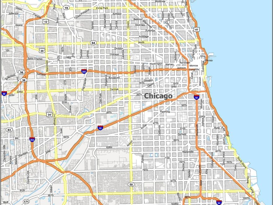Map Of Chicago Illinois GIS Geography