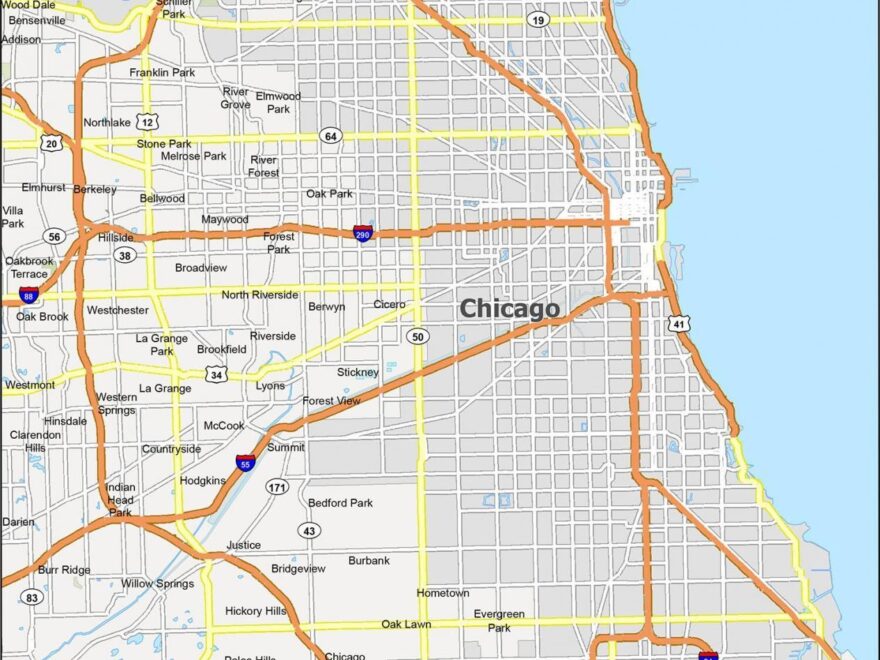 Map Of Chicago Illinois GIS Geography