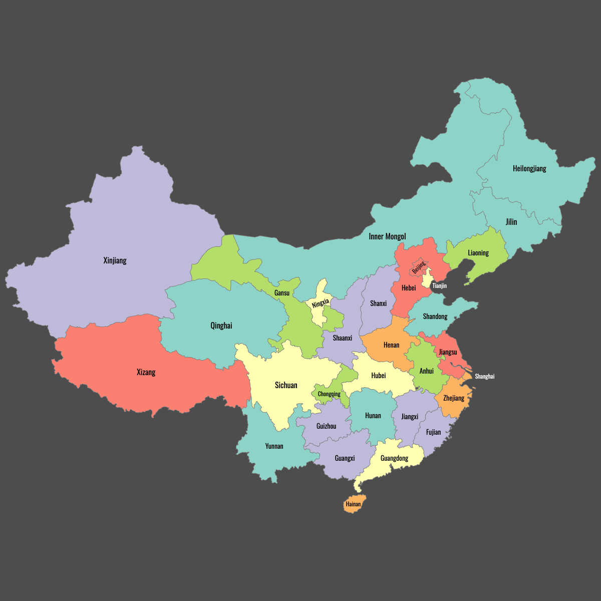 Map Of China Provinces Ultimaps