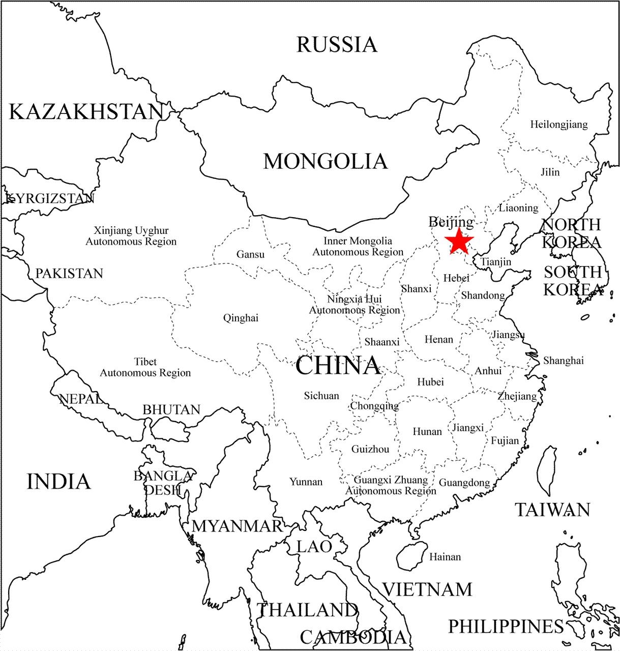Map Of China With Provinces Provinces China Map Eastern Asia Asia 