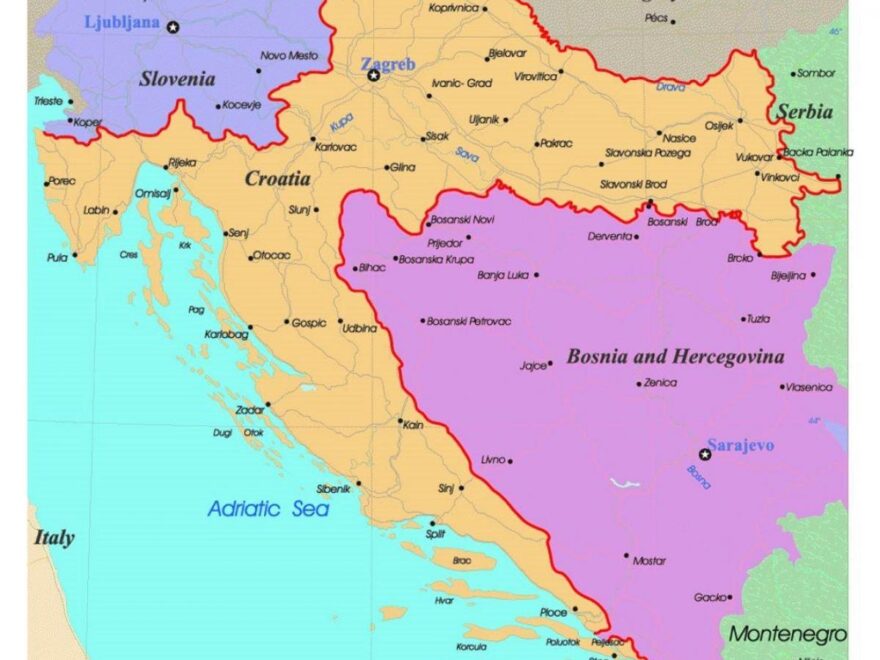 Map Of Croatia Regions Political And State Map Of Croatia