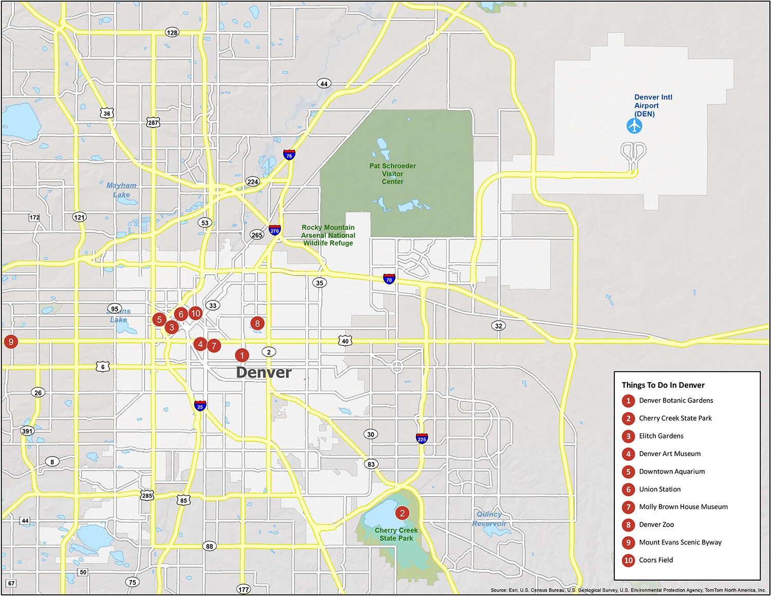 Denver Colorado Map Printable