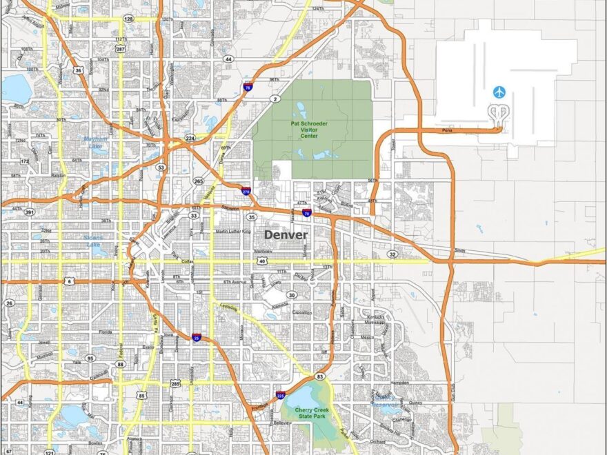 Map Of Denver Colorado GIS Geography