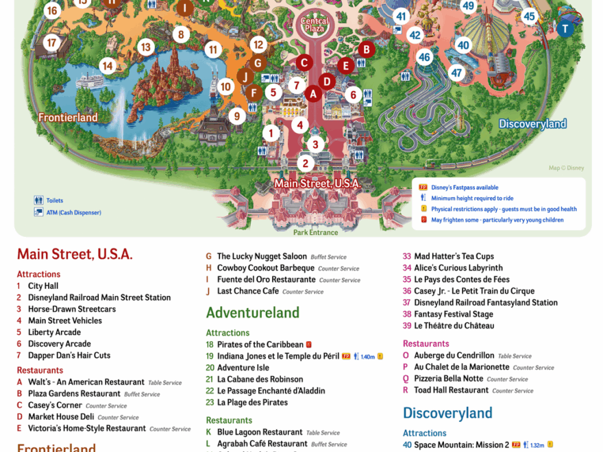 Map Of Disneyland Paris And Walt Disney Studios