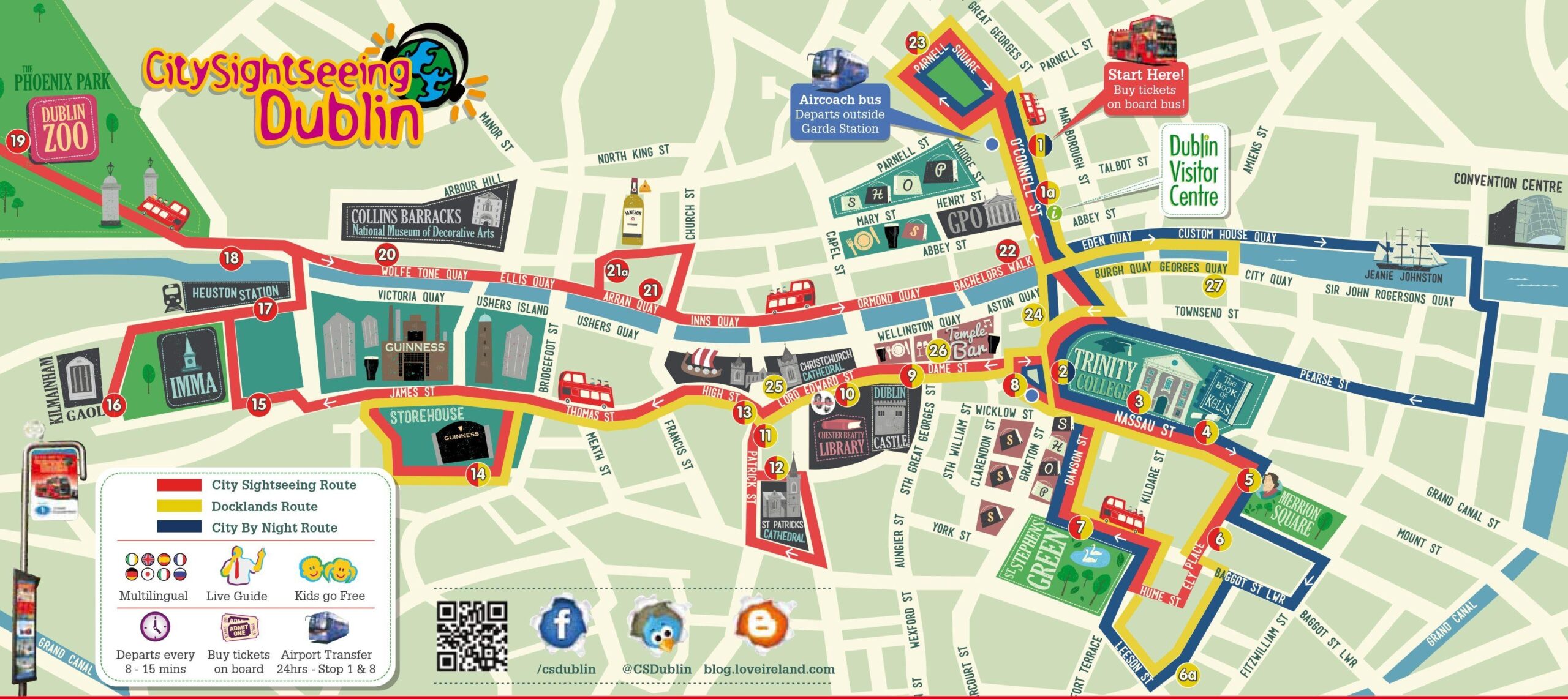 Map Of Dublin Walking Walking Tours And Walk Routes Of Dublin