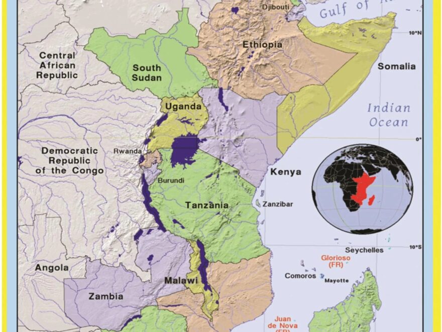 Map Of East Africa Laminated Wall Map Poster Print Perfect For Classrooms And Homes Vivid Imagery With Bright Colors 20x30 Walmart